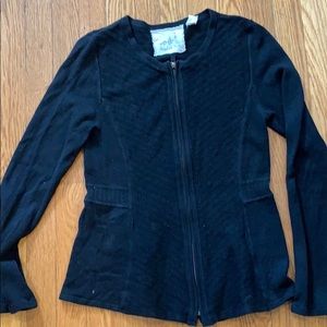Black zip sweater -Anthropologie